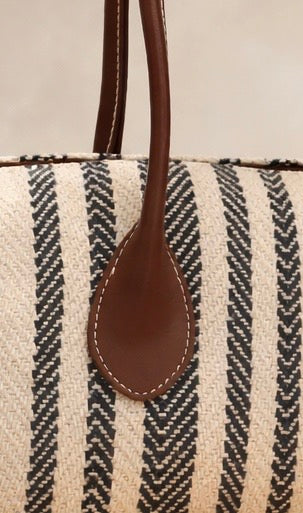The Capri Carry Bag -Striped woven everyday carry