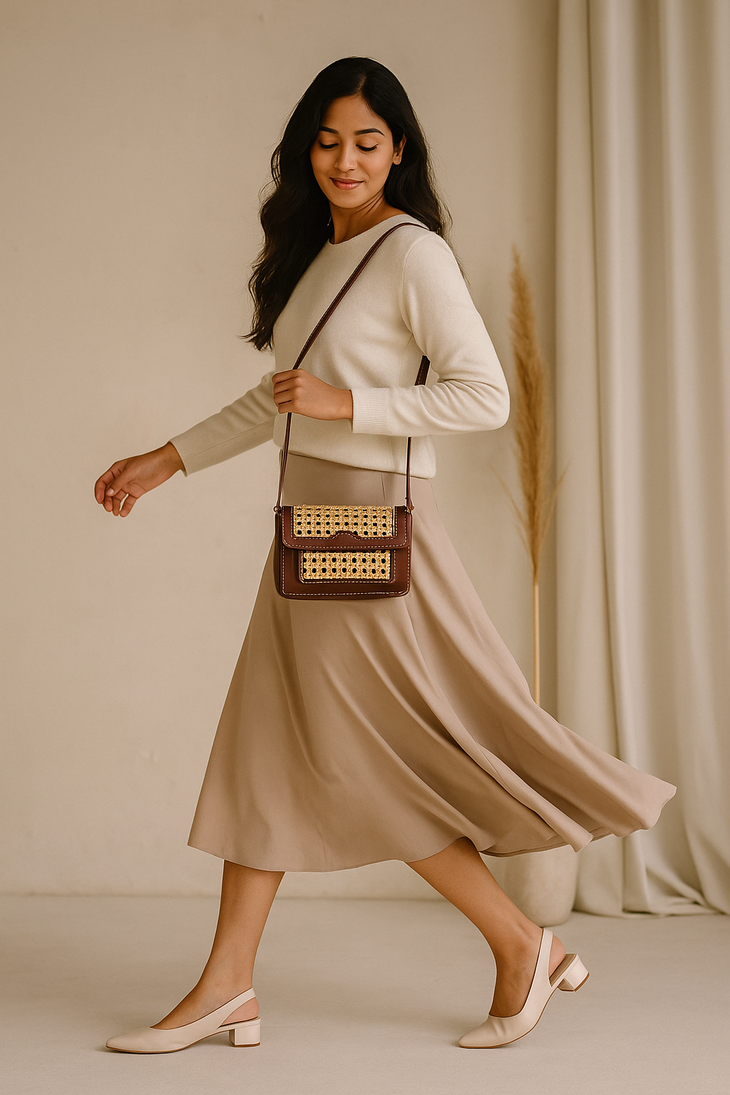 Breezy Brown Sling:Handcrafted with Heart|100% Cruelty Free